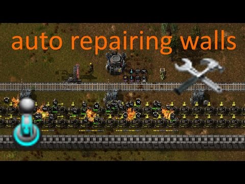 Factorio Tutorial - Auto repairing wall