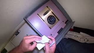 Safe cracking open Hayman Floor safe
