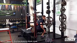 Single Leg Safety Squats with Chains