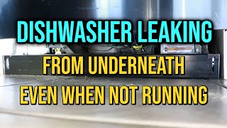 Dishwasher Leaking Even When Not Running - Valve Leaking From Bottom That Won't Stop