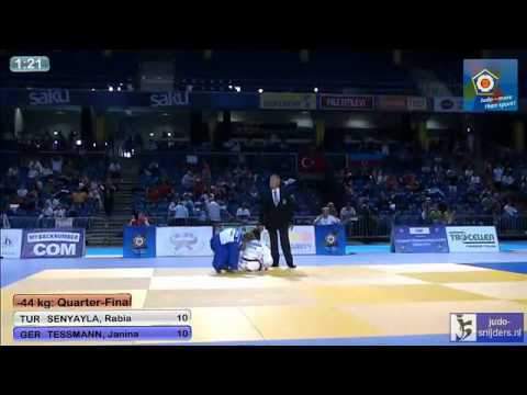 Judo 2013 European Championships Cadets Tallinn: Senyayla (TUR) - Tessmann (GER) [-44kg]