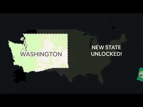 Ryan Trahan “New State Unlocked” (Washington) 50 States in 50 Days.