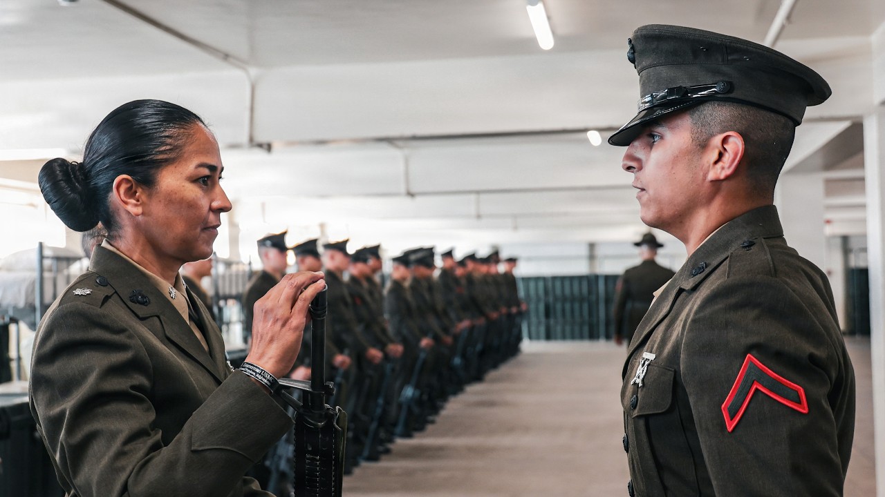 Marine Recruits at a  Battalion Commander’s Inspection at Recruit Depot San Diego 2026