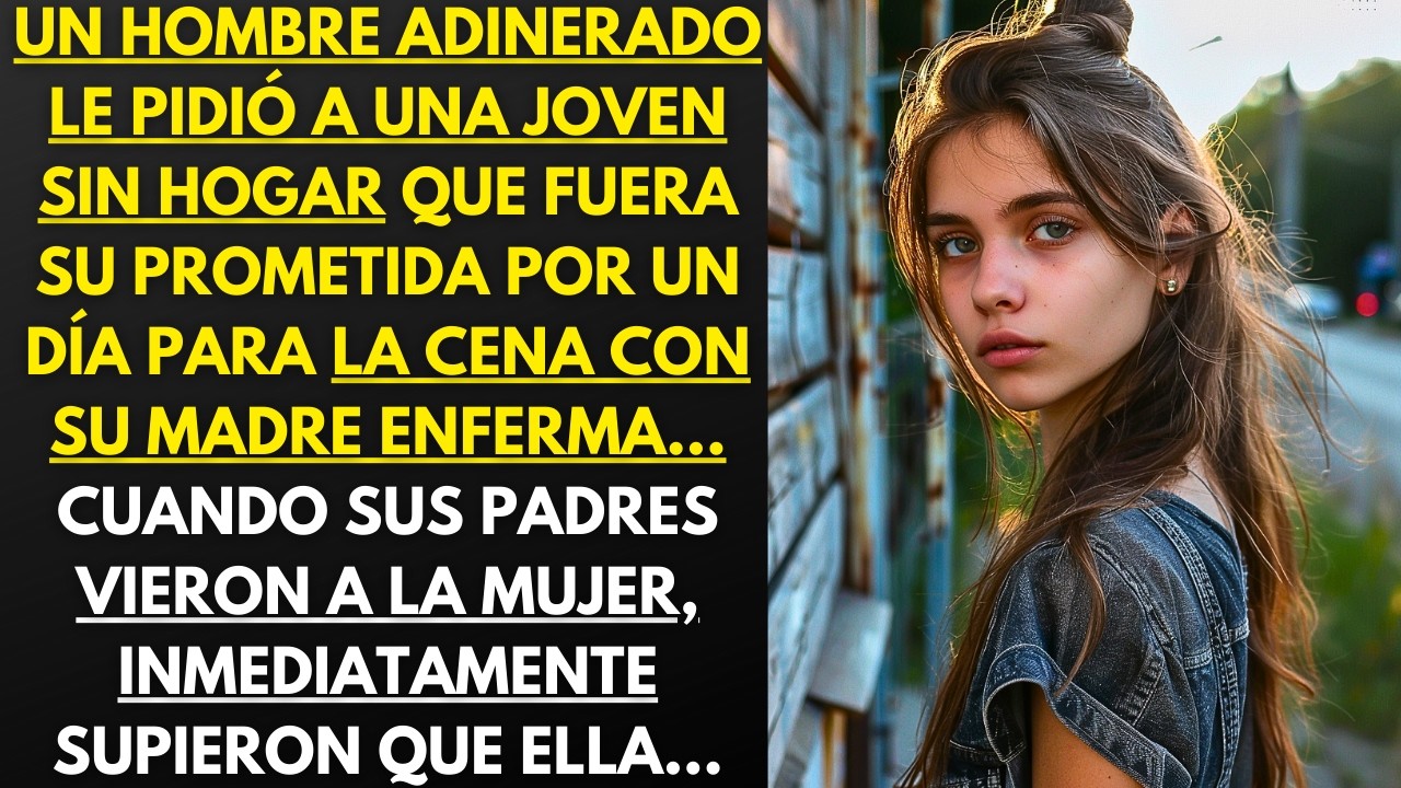 UN HOMBRE ADINERADO LE PIDIÓ A UNA JOVEN VAGABUNDA QUE FUERA SU PROMETIDA PARA UNA CENA FAMILIAR…