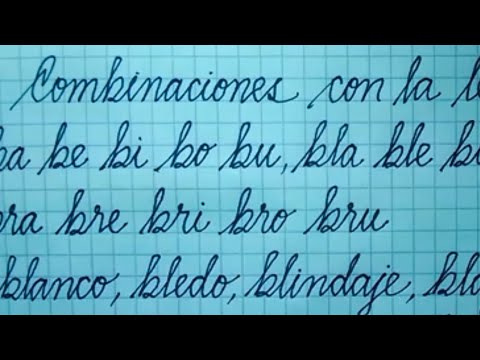 Ejercicios de letra cursiva - algunas combinaciones con la letra b