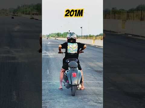 test 201m vespa 200CC #vespa #dragrace #201m