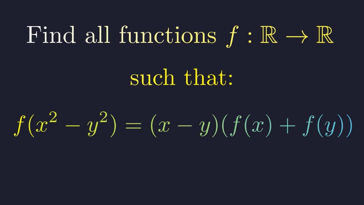 This Functional Equation Looks Impossible (The Trick is Genius)