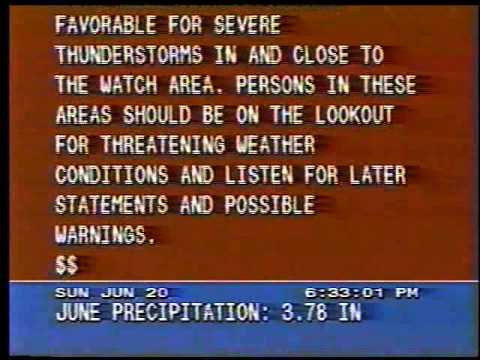 Severe Thunderstorm Watch 06/20/93