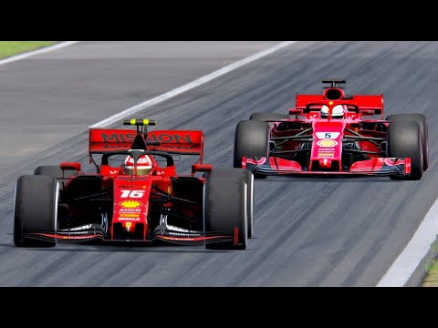 Ferrari F1 2019 vs Ferrari F1 2018 - Monza