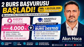 2 YENİ BURS BAŞVURUSU VAR.  ANADOLU VAKFI  VE KIZÇEV BURS BAŞVURUSU NASIL YAPILI
