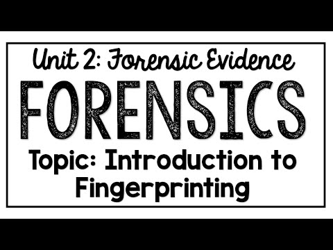 Forensics Lesson Introduction To Fingerprints