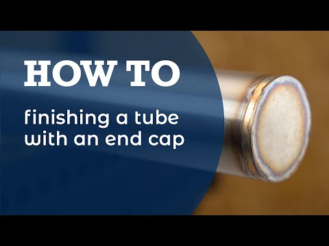 Stainless steel tubing: finish a tube with an end cap to a brushed structure