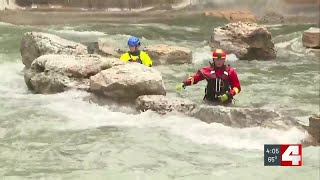 First responders practice water rescues at Six Flags