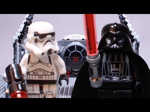 LEGO Star Wars STOP MOTION w/ Darth Vader Spaceship Fail | Star Wars Lego Set | By LEGO Worlds Video