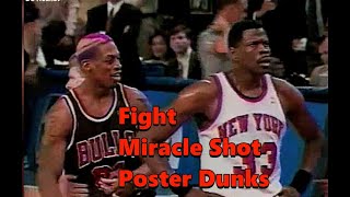 Rodman & Ewing Fight, Miracle Shot, Poster Dunks are ALL in One Regular Season Game! | 03.09.1997