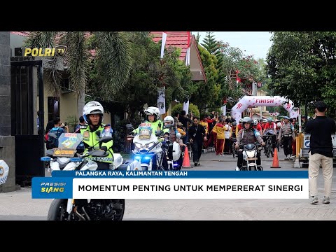 POLDA KALTENG GELAR JALAN SEHAT BERSAMA MASYARAKAT SAMBUT HARI BHAYANGKARA KE-79