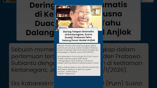 Susno Duadji Ungkap Momen Dramatis di Kertanegara: Prabowo Tahu Dalang Pasar Modal Anjlok