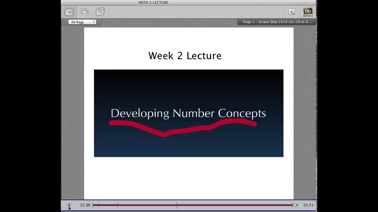 Week 2 Part 1 -  Developing Number Concepts Lecture