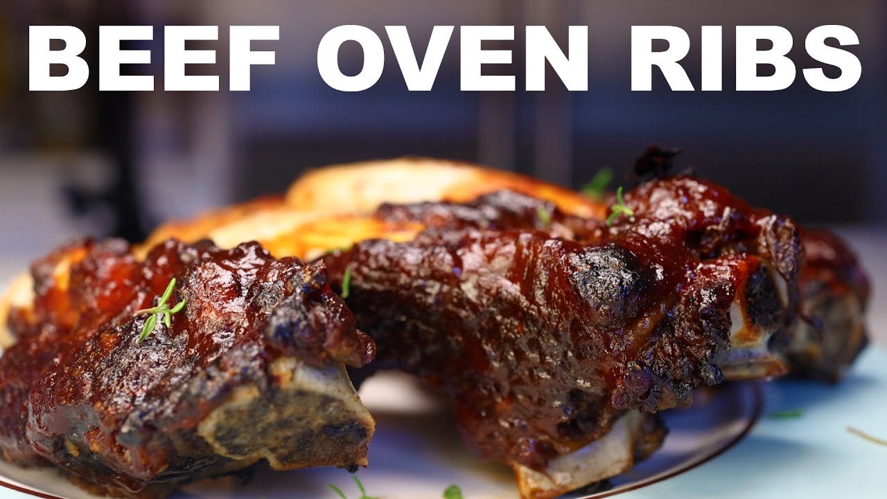 BBQ-style beef ribs in the oven twice-baked potato