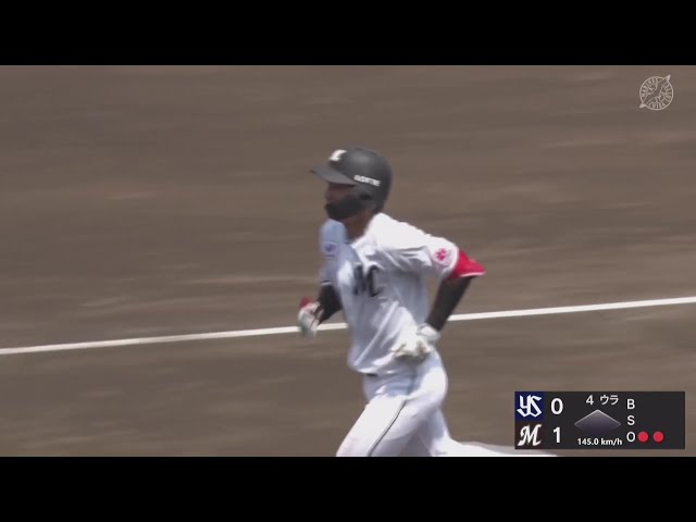 【ファーム】チャンスを活かした!! マリーンズ・松石信八 ライトへ犠牲フライを放ち貴重な追加点!! 2025年7月6日 千葉ロッテマリーンズ 対 東京ヤクルトスワローズ