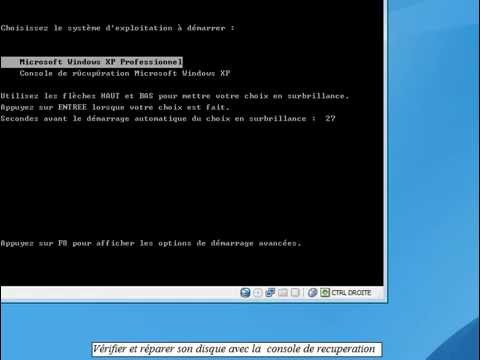 comment reparer xp avec la console de recuperation