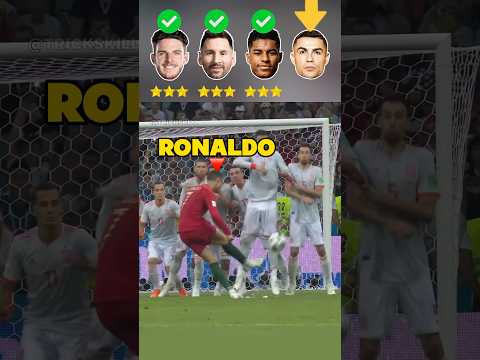 Rice VS Messi VS Rashford VS Ronaldo Crazy Free Kicks🤯