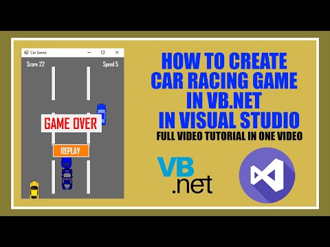 CAR RACING GAME|| in |VB.NET| in |Visual Studio| ||FULL VIDEO TUTORIAL||