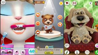 Talking Angela - Talking Ben - Talking Teddy Bear - funny video for kids