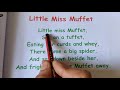 Little Miss Muffet