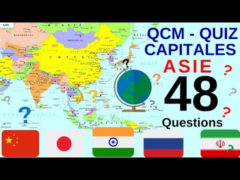 QCM - Quiz CAPITALES - Asie - 48 pays (AUDIO) - Série Capitales du monde - Quiz Culture générale