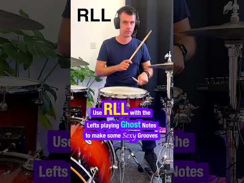 Use RLL with the lefts playing Ghost Notes to make some sexy grooves - Drum Lesson #drumlessons