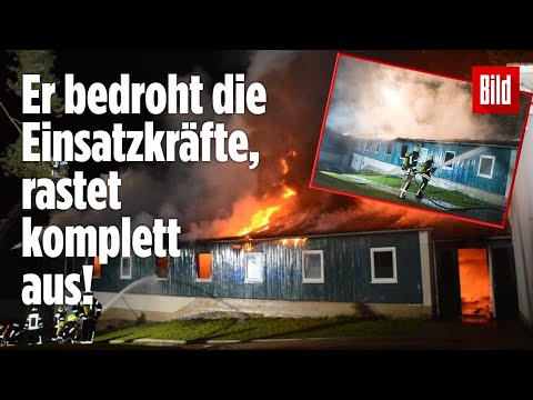Feuer in Flüchtlingsheim: Messer-Mann in Boxershorts festgenommen