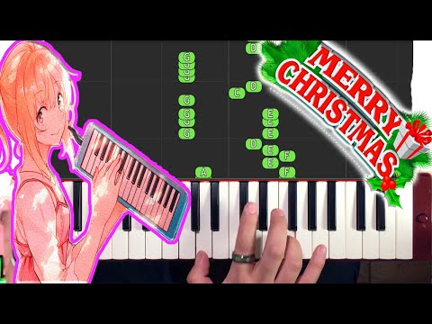 we wish you a merry christmas 🎹 MELODICA tutorial con notas (melodica♣chan)