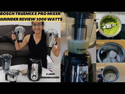 Bosch TrueMix Pro Mixer Grinder 1000w Review | How to Use | Testing Jar Set | Sound Test