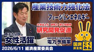 2026年6月11日経済産業委員会【国民民主党】竹詰ひとし