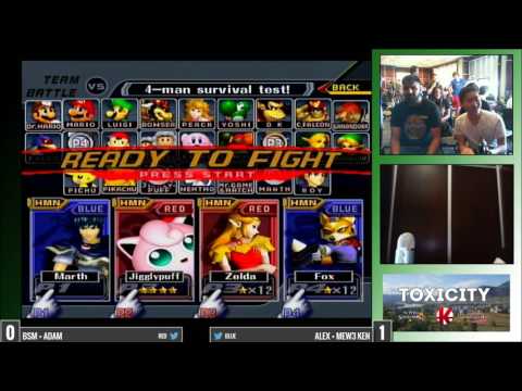 Toxicity 2016 Melee - bSM + Adam vs Wrackle + Mew3Ken - WR2
