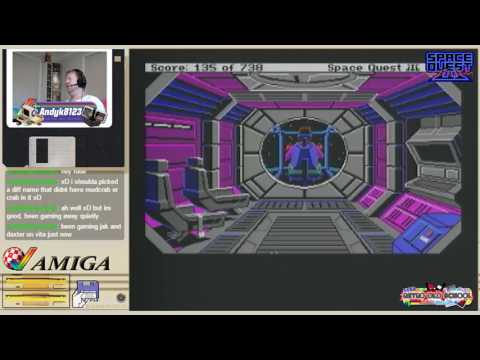 Space Quest III: The Pirates of Pestulon (Amiga 500) playthrough part 3 w/ AndyK