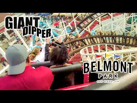 On-ride point of view of Giant Dipper