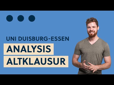 Livestream: Altklausur Analysis für Informatiker (Teil 1), Universität Duisburg-Essen