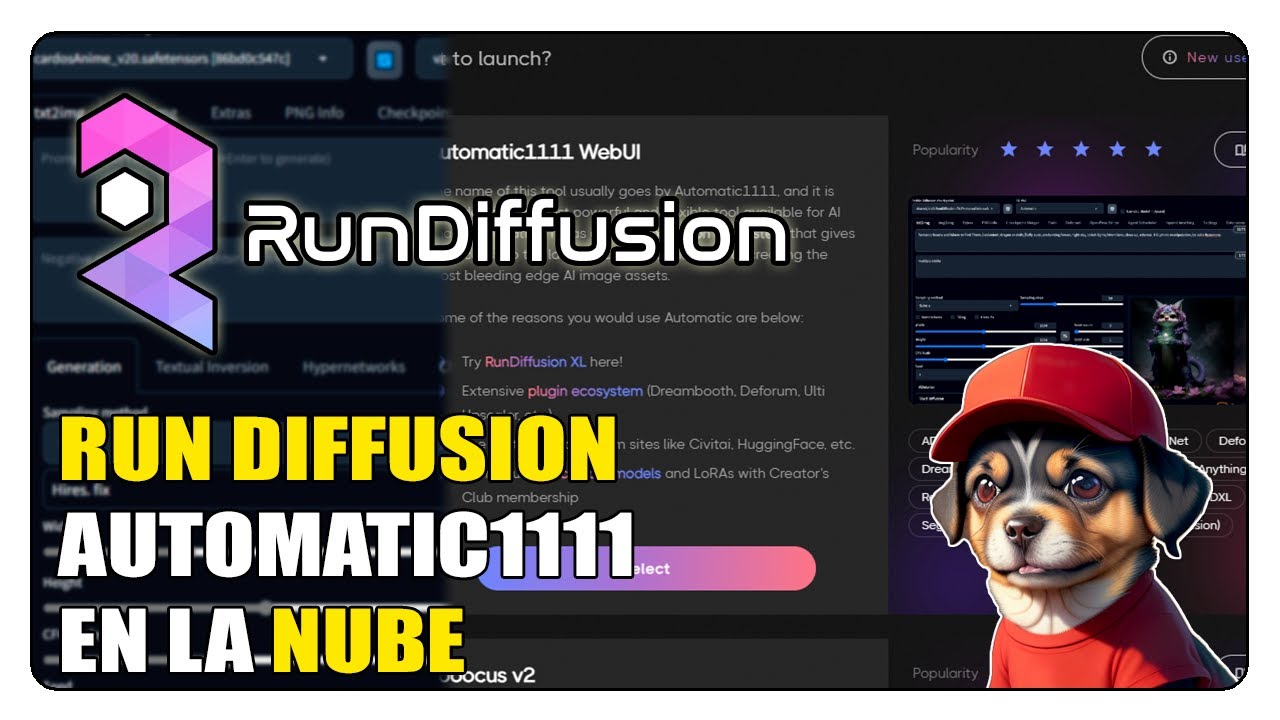 RUNDIFFUSION - ALTERNATIVA CLOUD PARA AUTOMATIC1111 - TUTORIAL