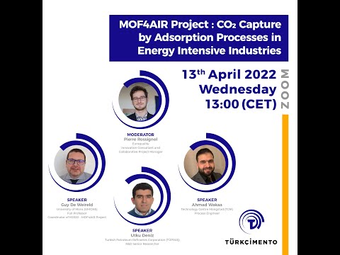 MOF4AIR Technical Workshop: CO2 Capture by Adsorption Processes in Energy Intensive Industries