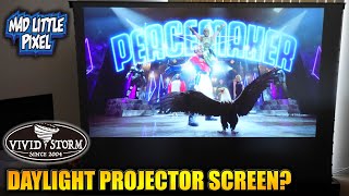 Watch Your Projector During The Day! ALR Motorized Projector Screen! VIVIDSTORM REVIEW