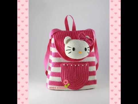 Hello kitty crochet backpack
