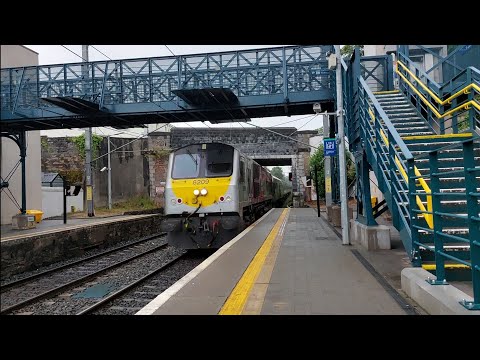 NIR 201 Class Loco NO. 8209 and Enterprise Set 9004 Service 15:20 to Belfast at Malahide 10/7/23
