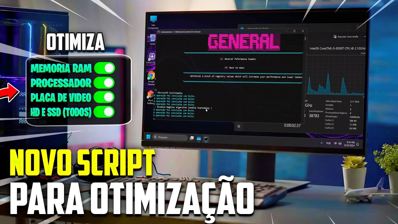 🔥 SUPER SCRIPT PARA OTIMIZAR O WINDOWS | AUMENTE SUA PERFORMANCE NO PC/NOTEBOOK !