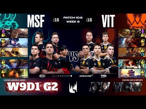 Misfits vs Vitality | Week 9 Day 1 S10 LEC Spring 2020 | MSF vs VIT W9D1