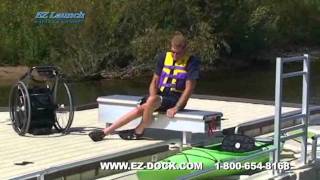 Rampe de mise l'eau Kayak EZDock pour chaises roulantes