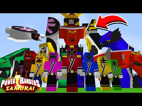 *NOVO* MOD DOS POWER RANGERS SAMURAI NO MINECRAFT (megazord e muito mais) ‹‹ P3DRU ››