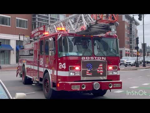Boston Fire | Ladder 24 and Engine 4 responding
