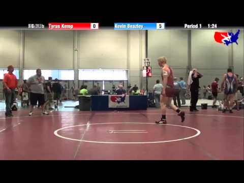 Tyrus Kemp vs. Kevin Beazley at 2013 Junior Nationals - FILA - FS